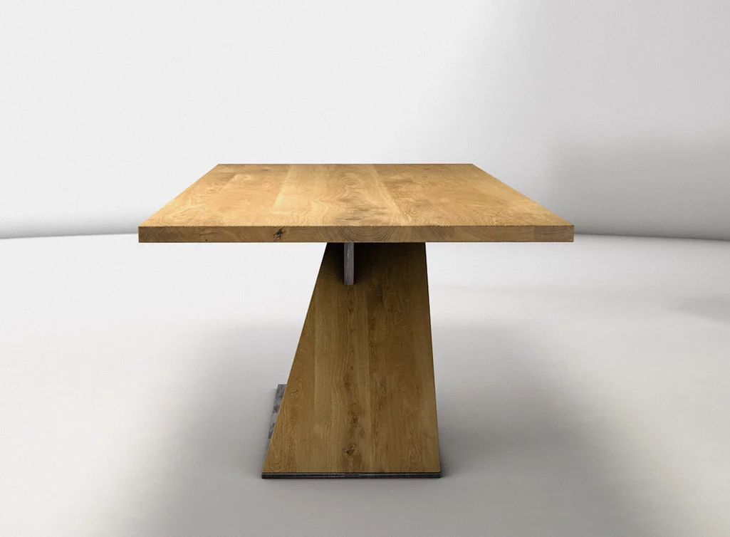 Esstisch massiv Eiche modernes Design mit Ast und Splintholzanteil Esstisch massiv Eiche modernes Design mit Ast und Splintholzanteil