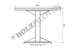 Tisch mit Metallgestell SWR196-T Skizze 2