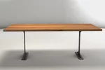 Kernbuche Tisch mit Tischfüße aus Stahl