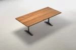 Kernbuche Massivholz Tisch mit Industrial Tischbeine