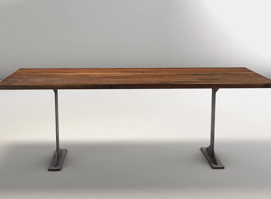 Nussbaumholz Metallbeine Tisch nach deinen Maßen gefertigt Nussbaumholz Metallbeine Tisch nach deinen Maßen gefertigt