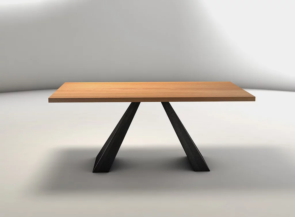 Esszimmertisch massiv Buchenholz aus Tischgestell im modernen Look Esszimmertisch massiv Buchenholz aus Tischgestell im modernen Look