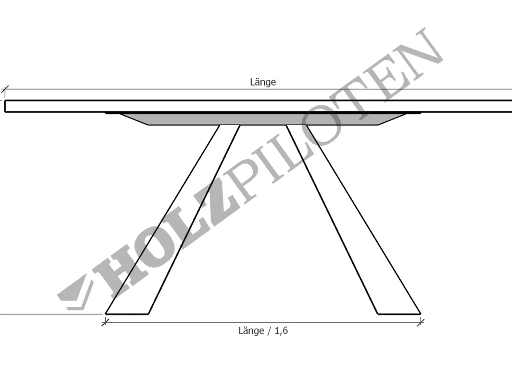 Moderner Esstisch Skizze 1 Moderner Esstisch Skizze 1