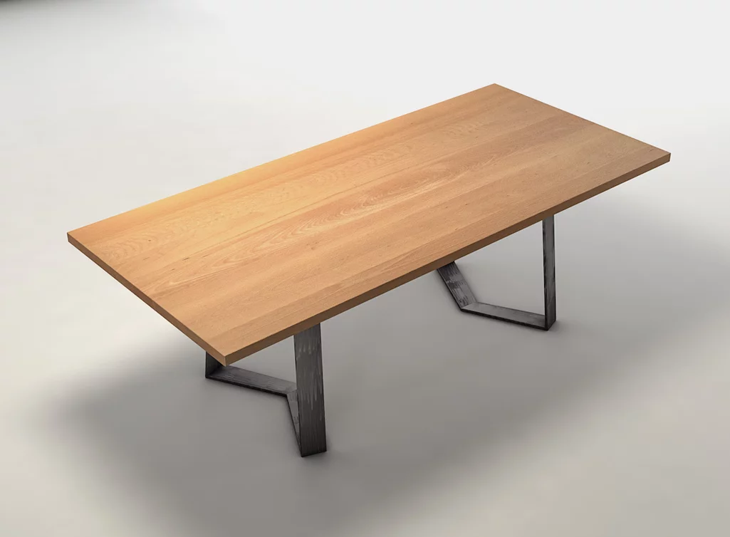 Astfreier Buchenholztisch aus massiven Materialien gefertigt WF392-T