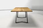Metallkufen Tisch Eiche in modernen industriellen Design gefertigt