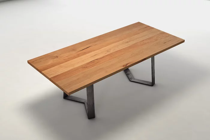 Detailansicht Kernbuche Holztischplatte mit Ast- und Splintholzanteil WF392-T