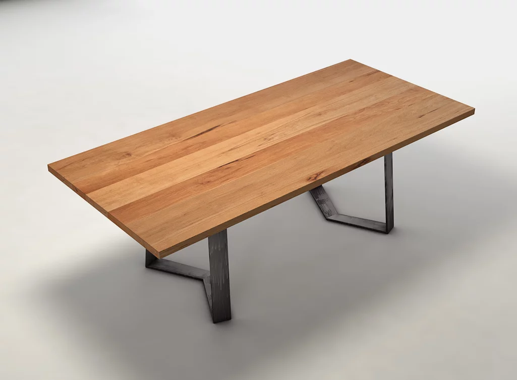 Detailansicht Kernbuche Holztischplatte mit Ast- und Splintholzanteil WF392-T