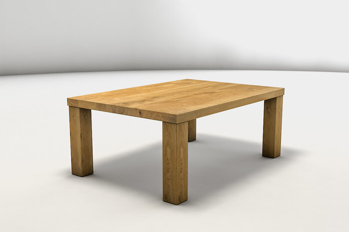 Massiver Holztisch für Dein Wohnzimmer aus Eiche Modell ACA848