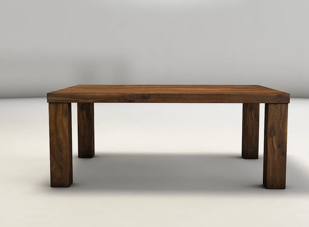 Massiver Couchtisch aus Nussbaumholz mit Tischbeinen