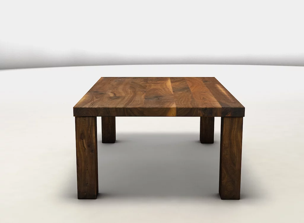 Echtholz Couchtisch aus Nussbaum auf Maß gefertigt