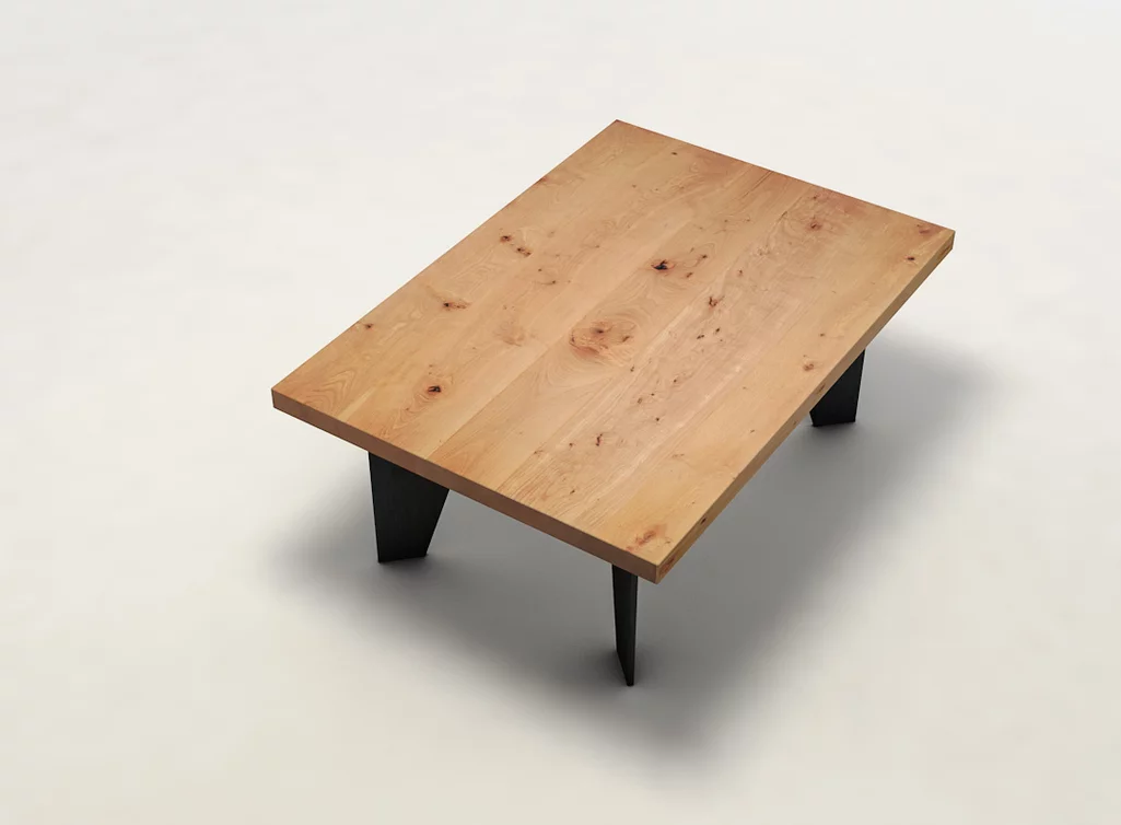 Couchtisch aus Massivholz Buche mit Ast- und Splintholz - DLH7H-C Couchtisch aus Massivholz Buche mit Ast- und Splintholz - DLH7H-C