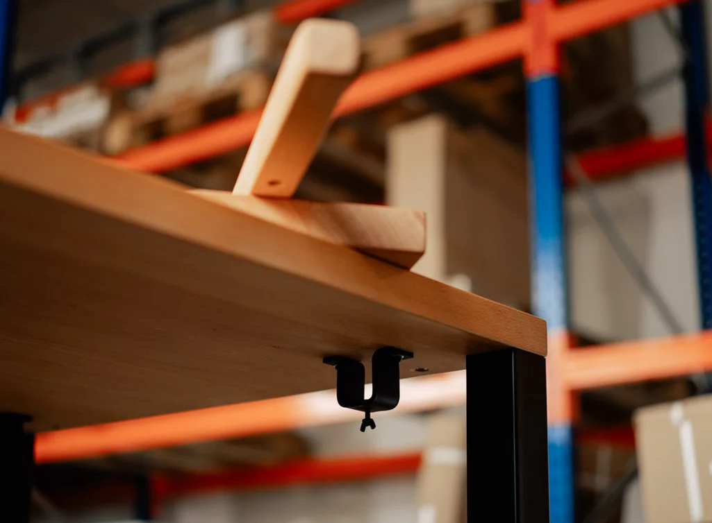 Kernbuche Massivholz Esstisch Befestigung Holz-Steckarme