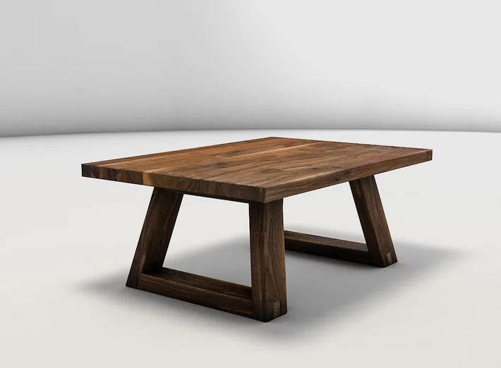 Edler Nussbaum Couch-Holztisch nach Deinen Wunschmaßen gefertigt - LH499-C