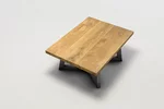Kufen-Couchtisch mit Echtholz Tischplatte aus astreichem Eichenholz JST035-C