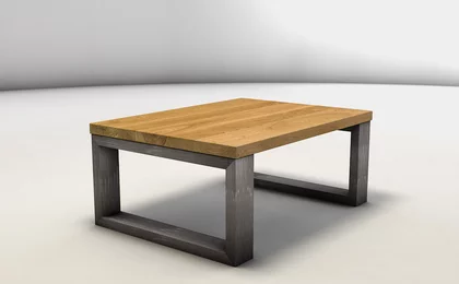 Couchtisch mit Holzplatte aus massiver Eiche - Modell KLM3631-C Couchtisch mit Holzplatte aus massiver Eiche - Modell KLM3631-C