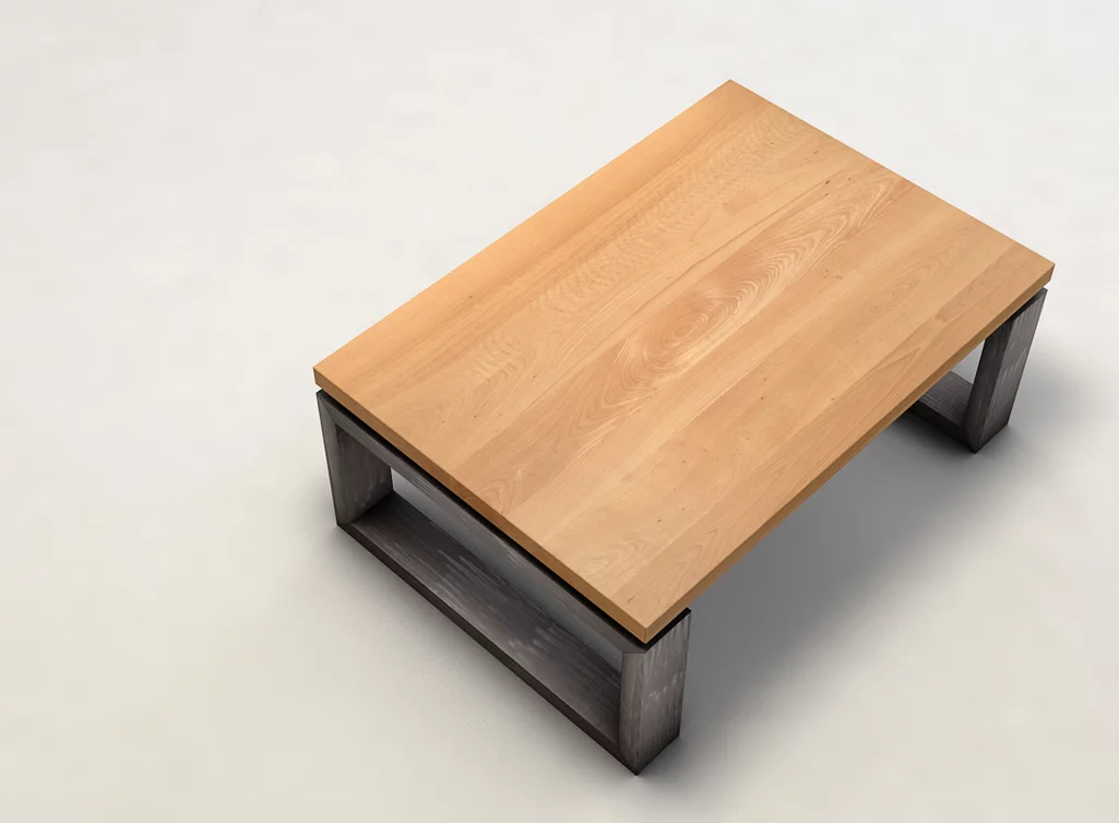 Couchtisch mit Buche Massivholzplatte in einer weitgehend astfreien Qualität LH837-C Couchtisch mit Buche Massivholzplatte in einer weitgehend astfreien Qualität LH837-C