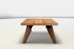 Tischfuß Couchtisch mit Tischplatte und Gestell aus massivem Kernbuchenholz