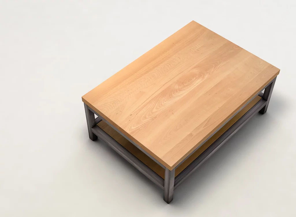 Couchtisch mit Ablagefach - Buche Tischplatten aus weitgehend astfreiem Massivholz