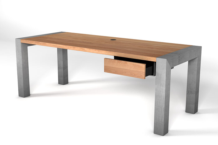 PC Tisch Holz aus Buche in astfreier premium Qualität gefertigt