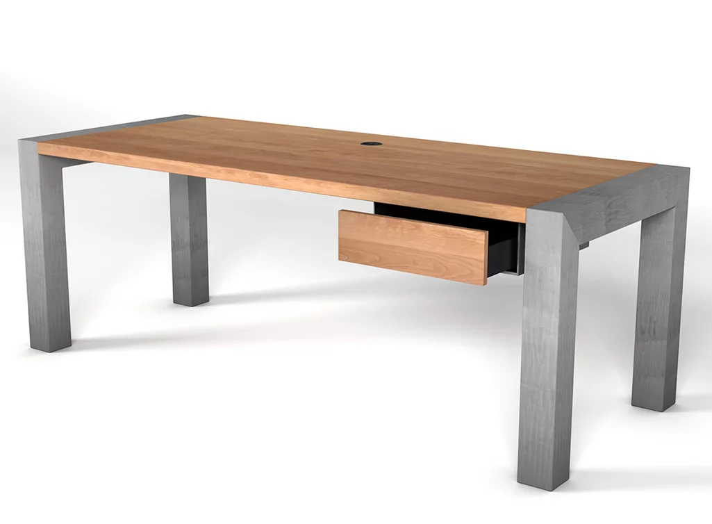 PC Tisch Holz aus Buche in astfreier premium Qualität gefertigt