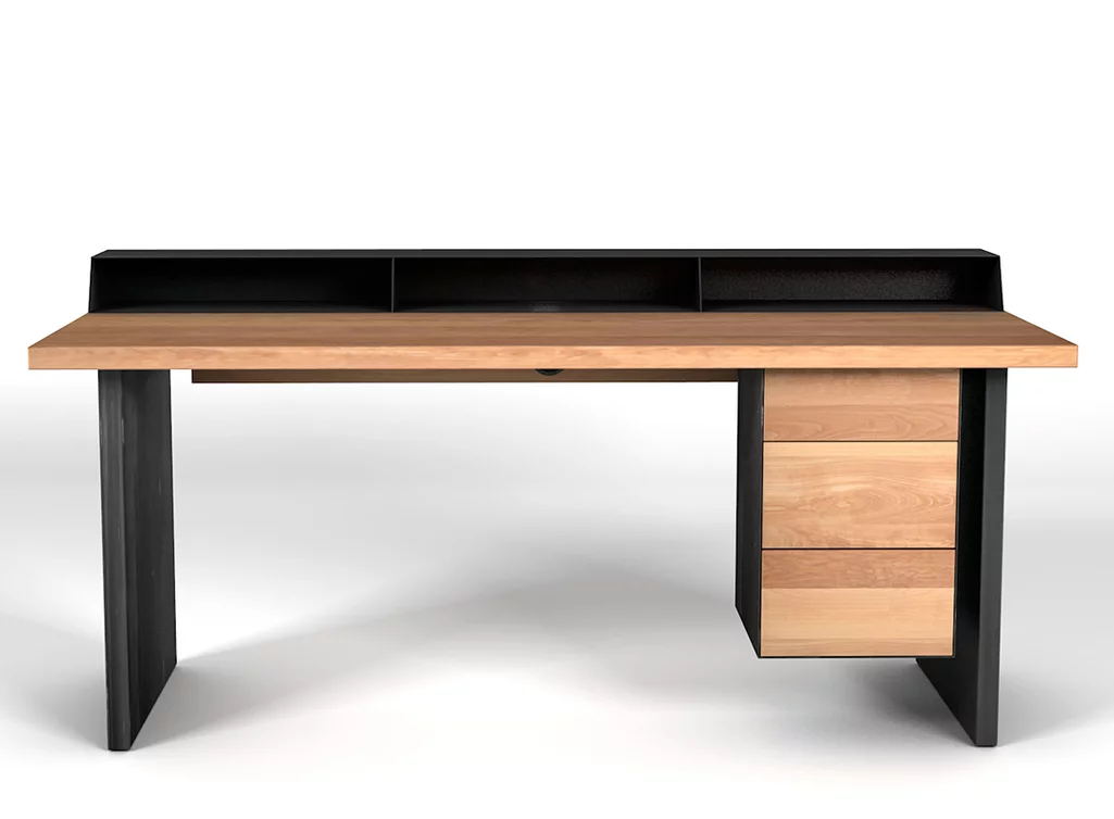 Design Schreibtisch Holz auf Maß aus massiver Buche gefertigt. Design Schreibtisch Holz auf Maß aus massiver Buche gefertigt.