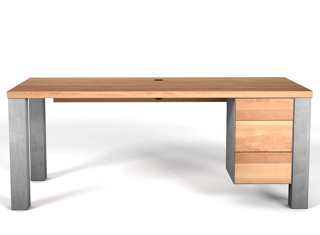 Schreibtisch nach Maß aus Buchenholz massiv auf Maß