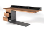 Design Schreibtisch aus Buche und Stahl einfach selbst konfigurieren.