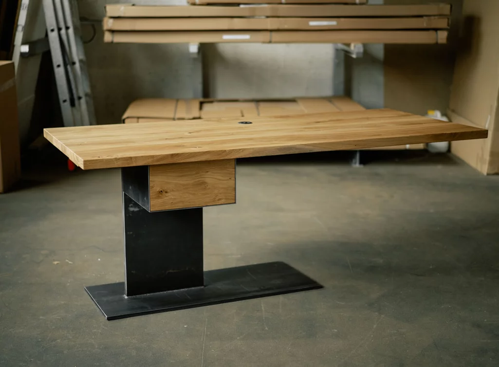 Büro Schreibtisch in massivem Eichenholz Ast Modell AFL 2452