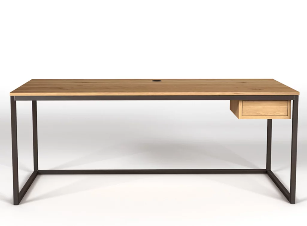 Schreibtisch Eiche massiv 2cm nach deinem Maß gefertigt.