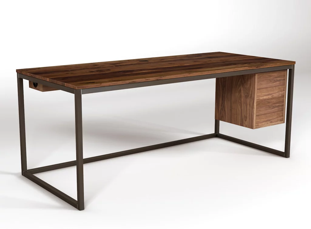 Echtholz Schreibtisch Nussbaum Ast nach deinem Maß gefertigt