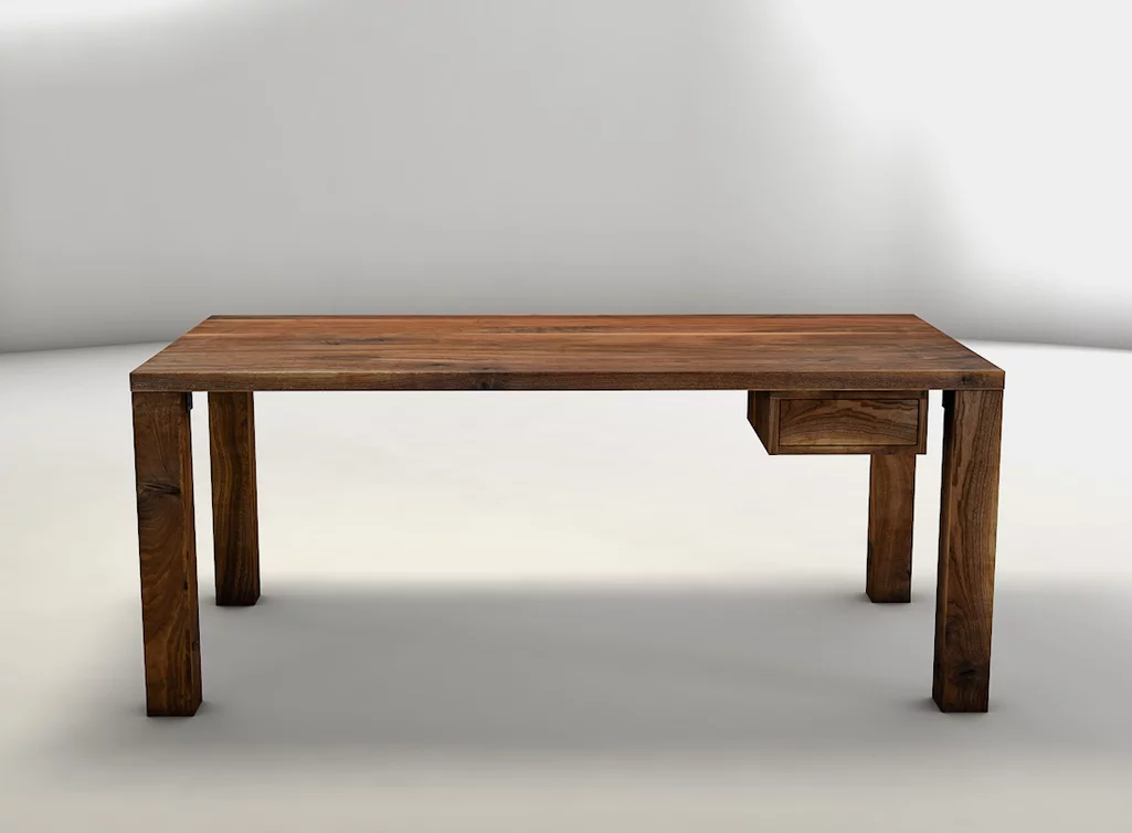 Massiver Echtholz Nussbaum Schreibtisch nach Maß