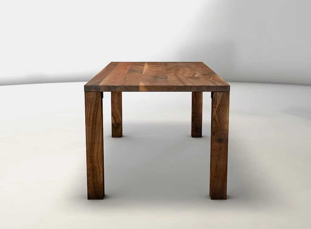 Schreibtisch in dunkelbraun aus echtem Nussbaumholz gefertigt ACA848-ST