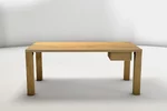 Schreibtisch aus Massivholz Eiche mit Ast- und Splintholz-Anteil