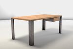 Schreibtisch aus Massivholz Buche nach Maß gefertigt EWG171-ST
