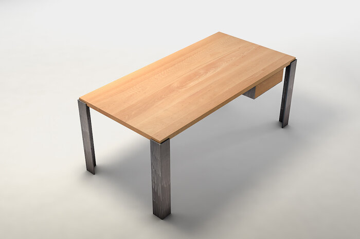 Schreibtisch Buchenholz in astfreier Holzqualität auf Maß