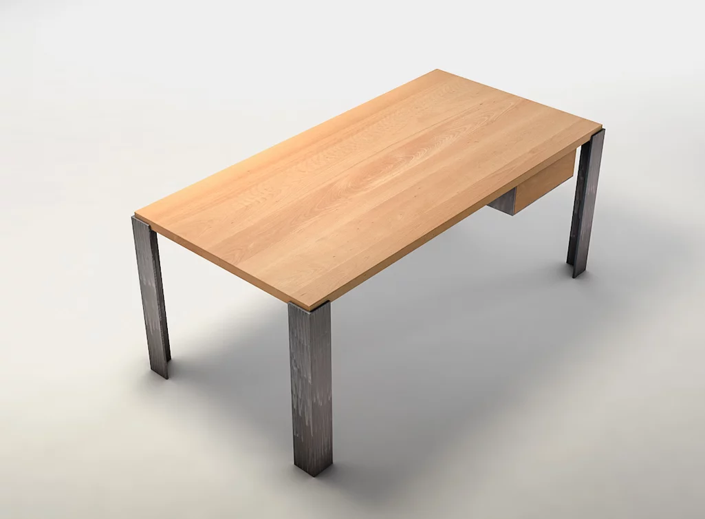 Schreibtisch Buchenholz in astfreier Holzqualität auf Maß