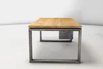 Schreibtisch aus Echtholz Eiche und Stahl nach deinen Maßen gefertigt
