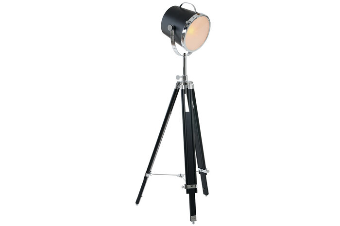 Studio Stehlampe in schwarz aus Metall gefertigt Modell SHSL-BL.