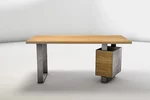 Eichenholz Schreibtisch mit Stauraum nach Maß gefertigt