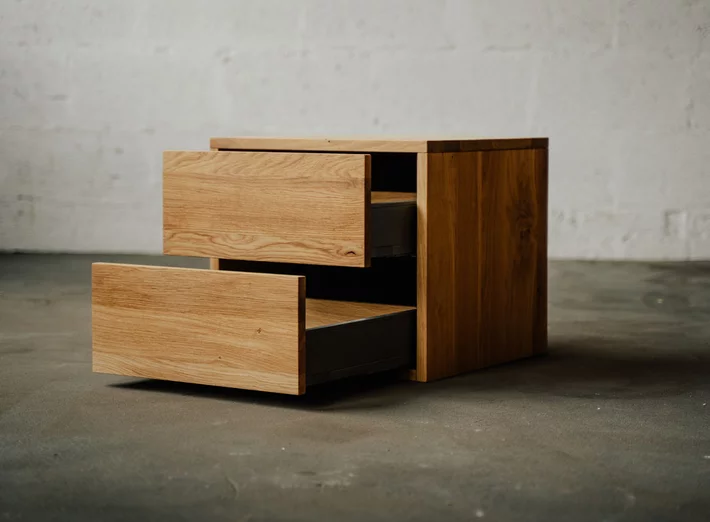Eichenholz Schubladencontainer für dein Schreibtisch in Maßanfertigung