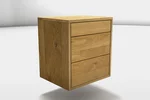 Echtholz Schreibtisch Schubladencontainer mit drei Schubladen auf Maß