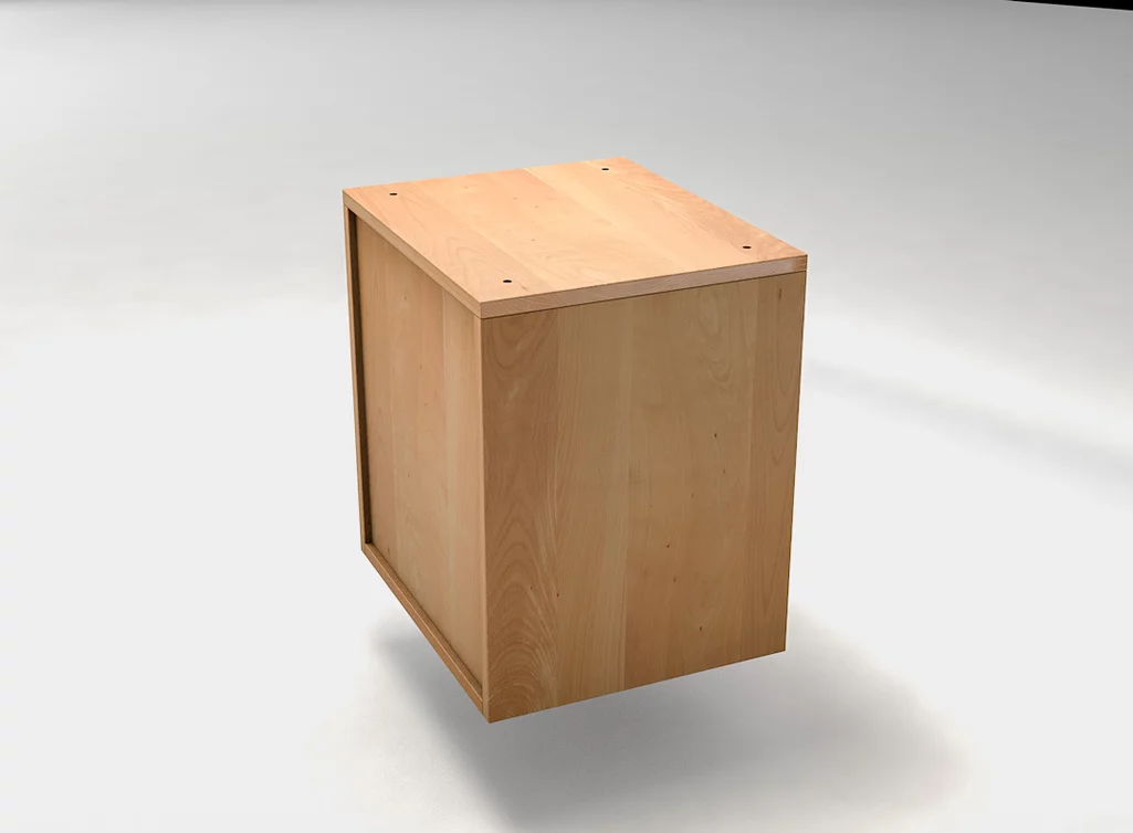 Massivholz Schubladen Unterbau aus Buche für die Montage unter deinem Schreibtisch