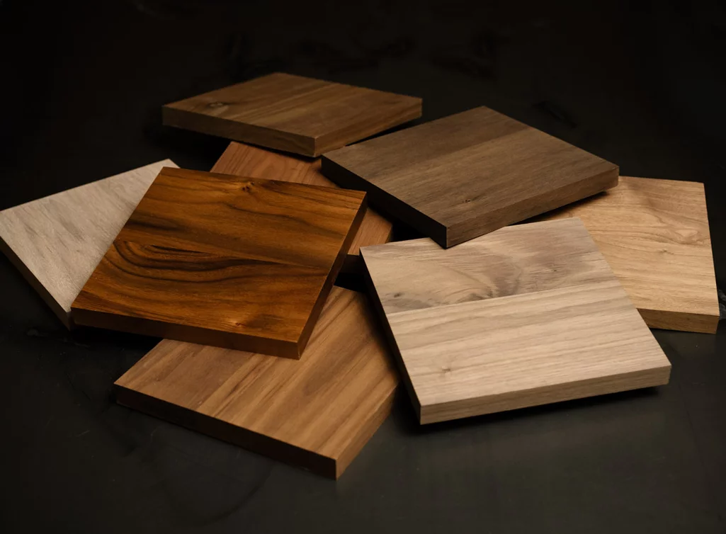 Holzmuster Set Nussbaum alle Farben