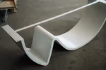 Mittelfuß Tischuntergestell in einer Wellenform aus Stahl - Modell GW9525