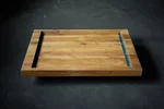 Unterseiten Betrachtung Double-Up Holztischplatte aus Eiche massiv