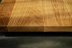 Astfreie Eichenholz Tischplatte mit Riss in Verlängerungsplatte im Sale