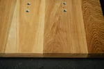Tischverlängerung aus Massivholz Eiche mit Riss