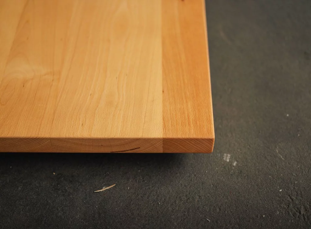 Quadratische Buche Massivholzplatte in 4cm Stärke