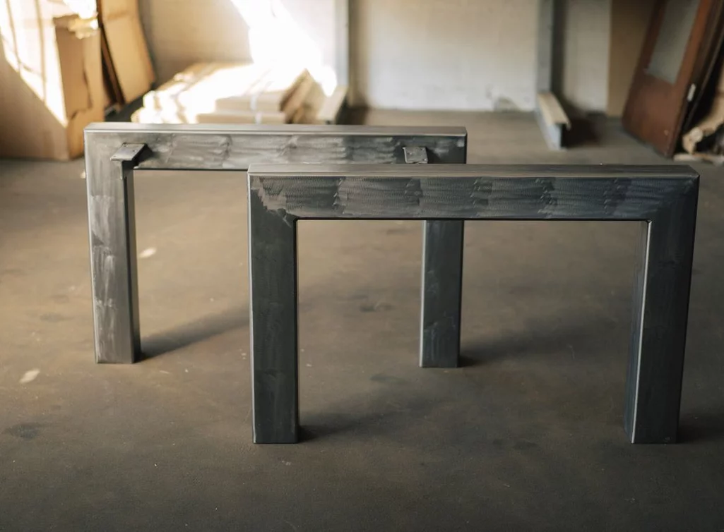 Blankstahl Tischbein Gestell im 2er- Set sofort lieferbar