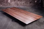 Nussbaum Tischplatte 200x90cm mit Facettenkante
